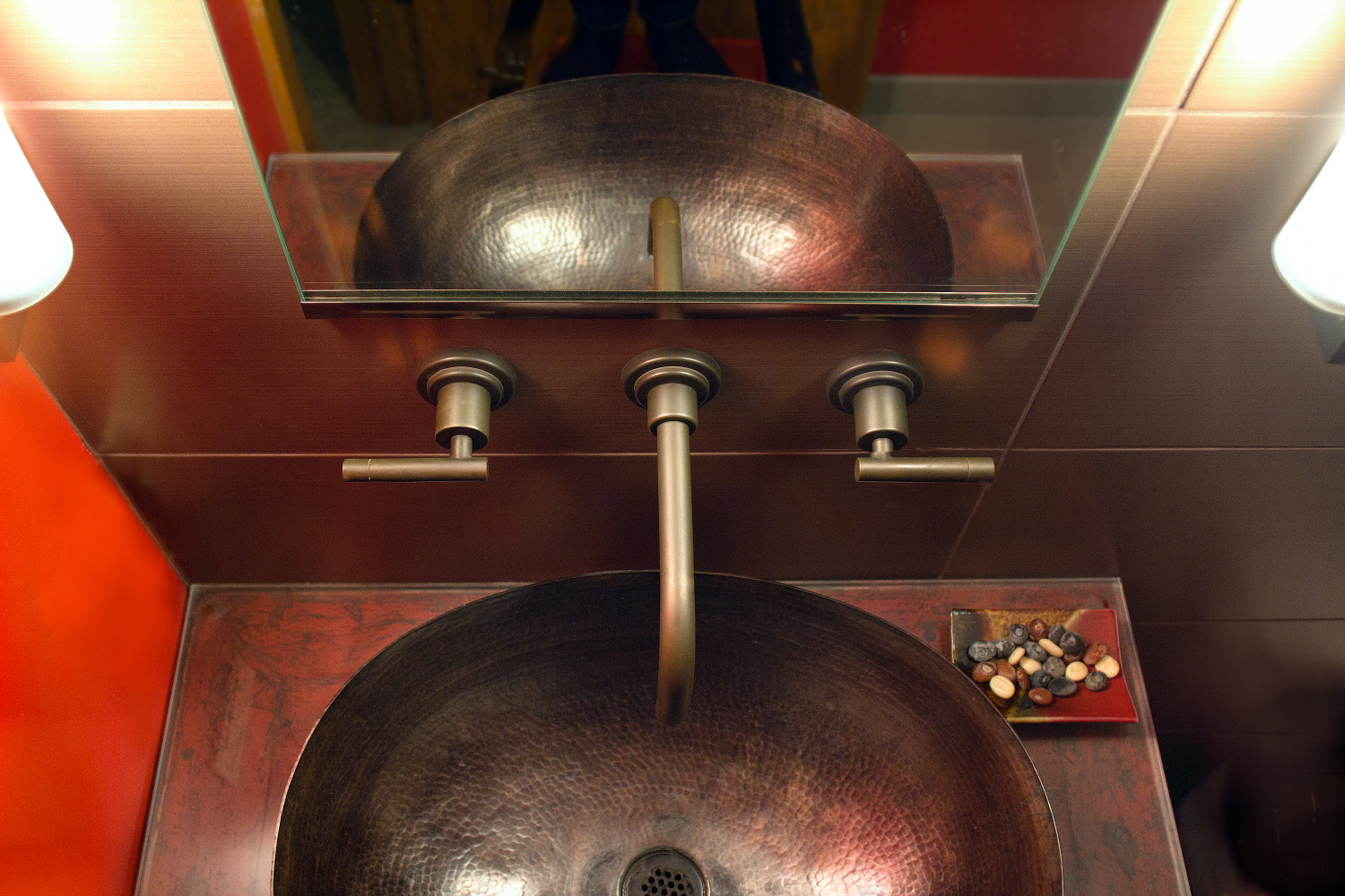 A top view of the copper sink